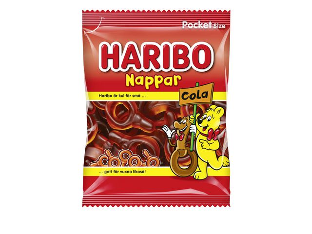 Köp Godis HARIBO Nappar Cola 80g