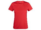 T-shirt funk CLIQUE 029039 dam röd 2XL