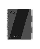 Ant.block A5 70g 120 blad med 5 avdelar