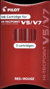 Refill PILOT Hi-Tecpoint V5/V7 röd 3/fp
