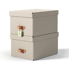 Förvaringslåda Leitz Puro 17L beige 2/fp (2 pack)