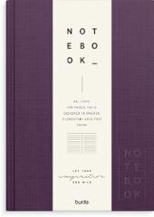 Ant.bok BURDE A5 textil linjerad lila