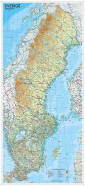 Affisch Sverige karta
