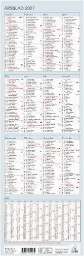 Bordskalender Årsblad 2027