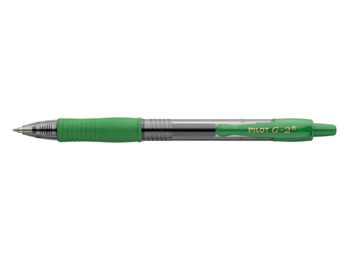 Gelpenna PILOT G-2 Plus 0,7 grön (12 pack)