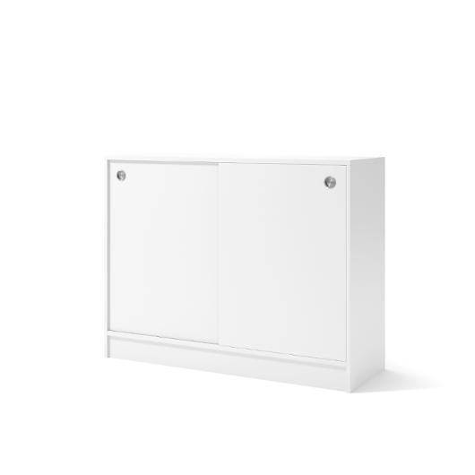 Skåp B1200 2xA4 skjutdörrar H92,5cm vit