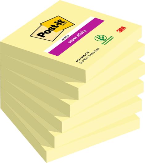 Notes POST-IT SS 76X76mm gul (6 pack)