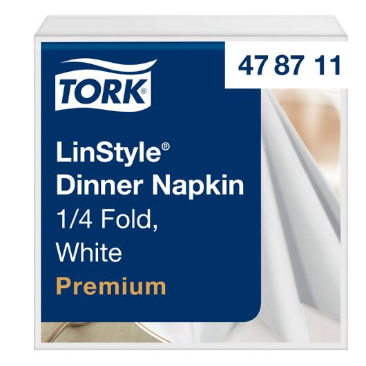 Servett Tork LinStyle Middag vit 50/fp