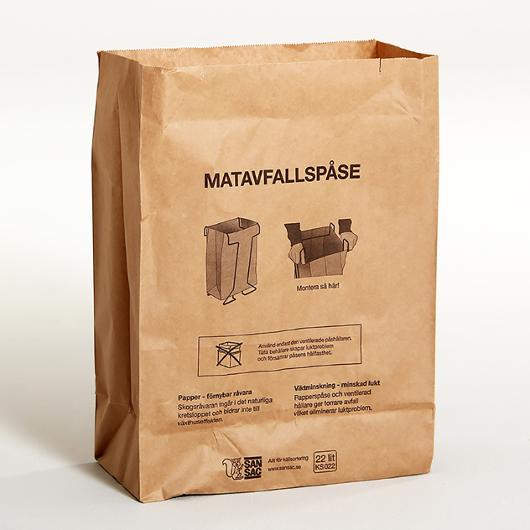 Matavfallspåse papp 22L 1-blad 100/BNT