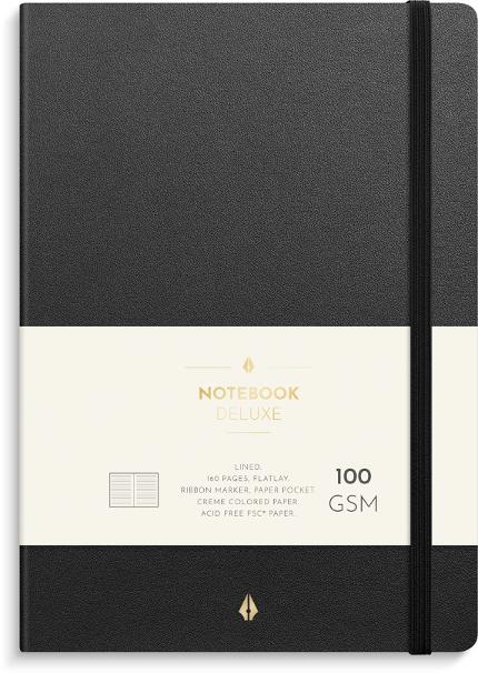 Anteckningsbok BURDE Deluxe A5 svart