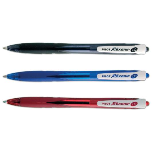 Kulpenna Pilot RexGrip medium 1,0 svart (10 pack)