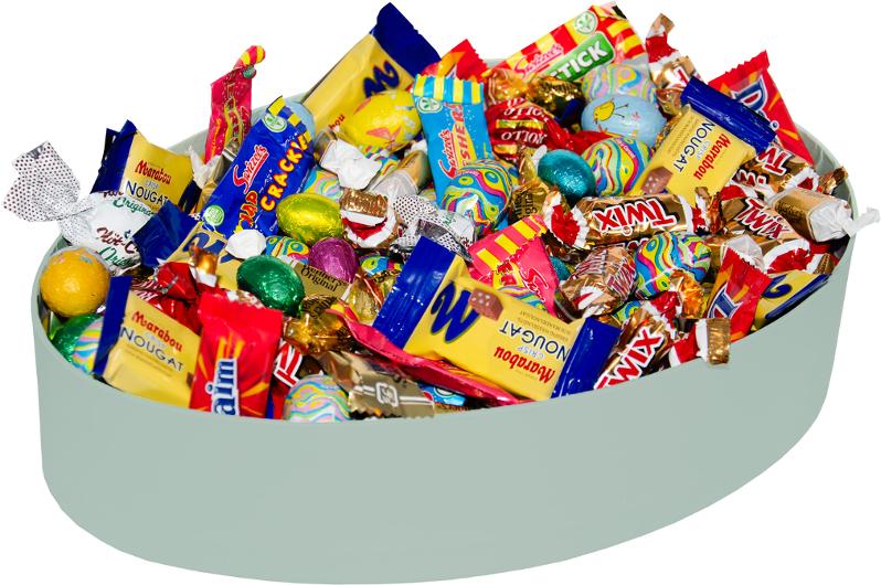 Godis Presentask Ägg inslaget 1,3kg