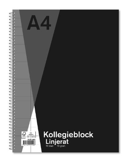 Kollegieblock SOL A4 70g 70 blad linj. (5 pack)