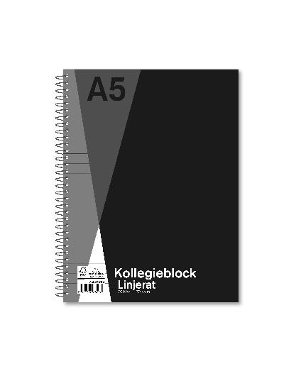 Kollegieblock SOL A5 70g 70bl linjerat (5 pack)