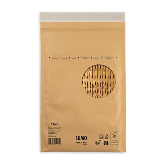 Påse vadderad SUMO 225x340mm brun 100/fp