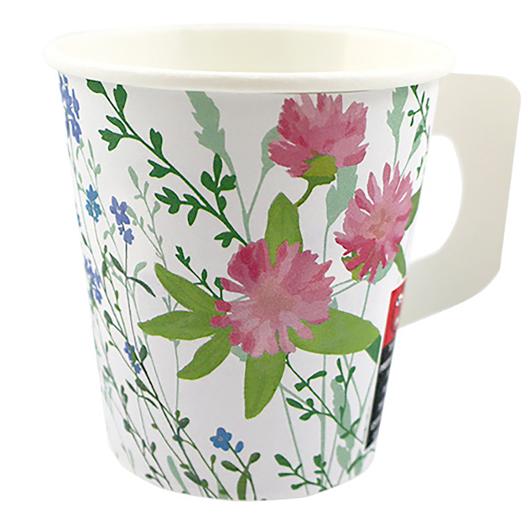 Pappersbägare Flora handtag 17,5cl 80/fp