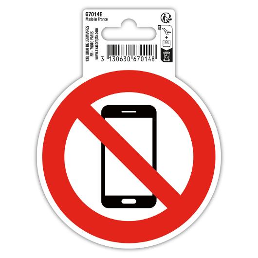Skylt EXACOMPTA Inga mobiltelefoner PVC