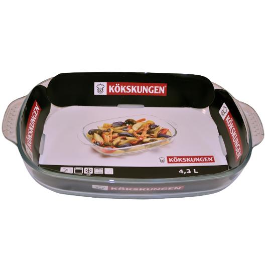 Ugnsform KÖKSKUNGEN glas 4,3L (4 pack)