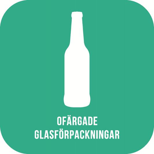 Dekal NORDEX ofärgad glasförpackning