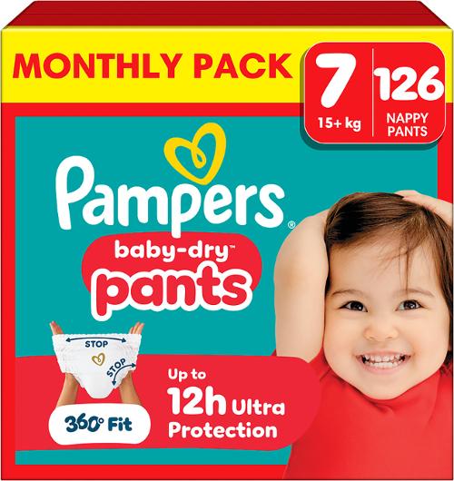 Blöja PAMPERS Baby Dry S7 15+kg 126/fp
