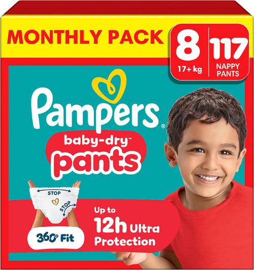 Blöja PAMPERS Baby Dry S8 17+kg 117/fp