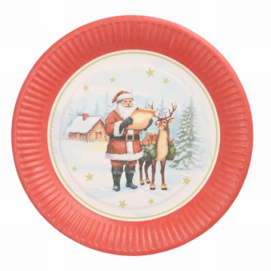 Tallrik PAPSTAR Santa 23cm 10/fp