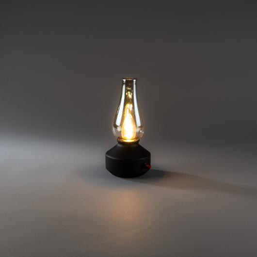 Lykta metall LED 24,5cm svart