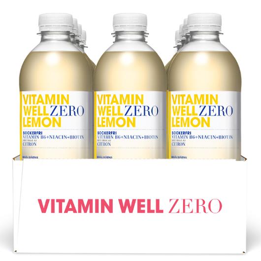 Dryck Vitamin Well Zero Lemon 50cl (12 pack)