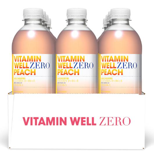 Dryck Vitamin Well Zero Peach 50cl (12 pack)