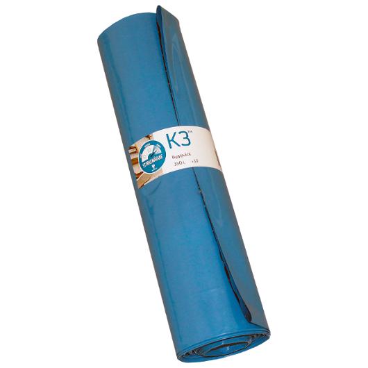 Plastsäck LD K3 350L 70my blå 10/rl