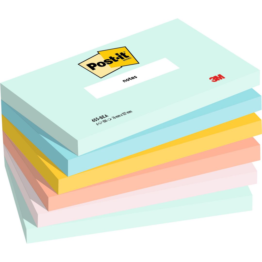Notes Post-It 76x127mm Beach 6/fp