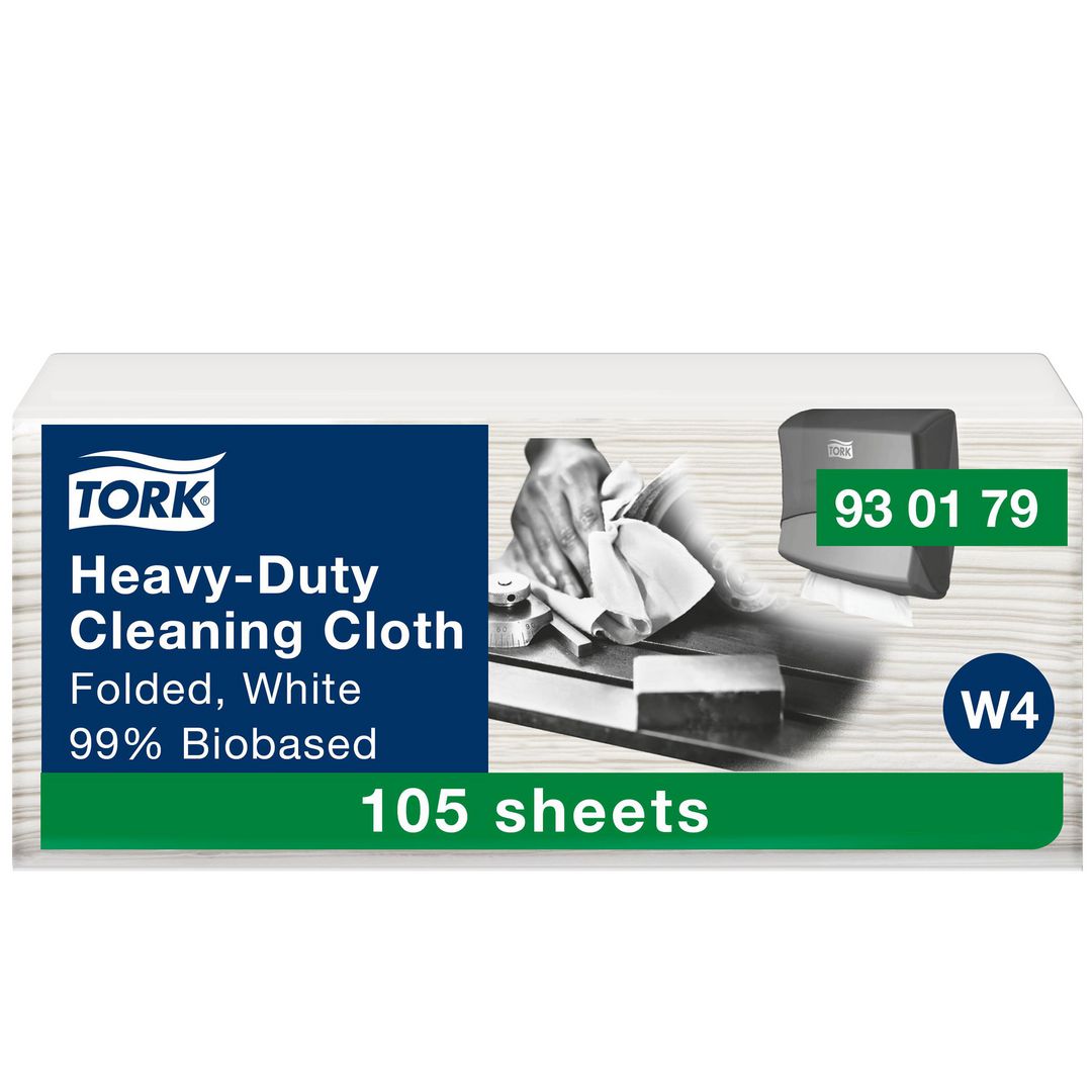 Rengöringsduk TORK W4 Kraftig Bio 105/fp