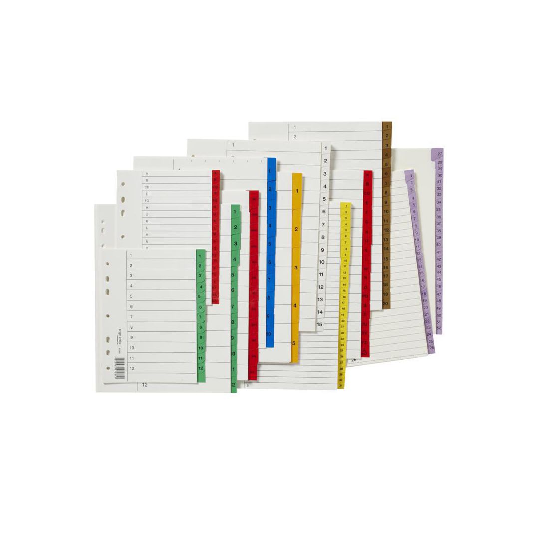 Pappregister BRIGHTOFF. 1-10 blå 10/fp
