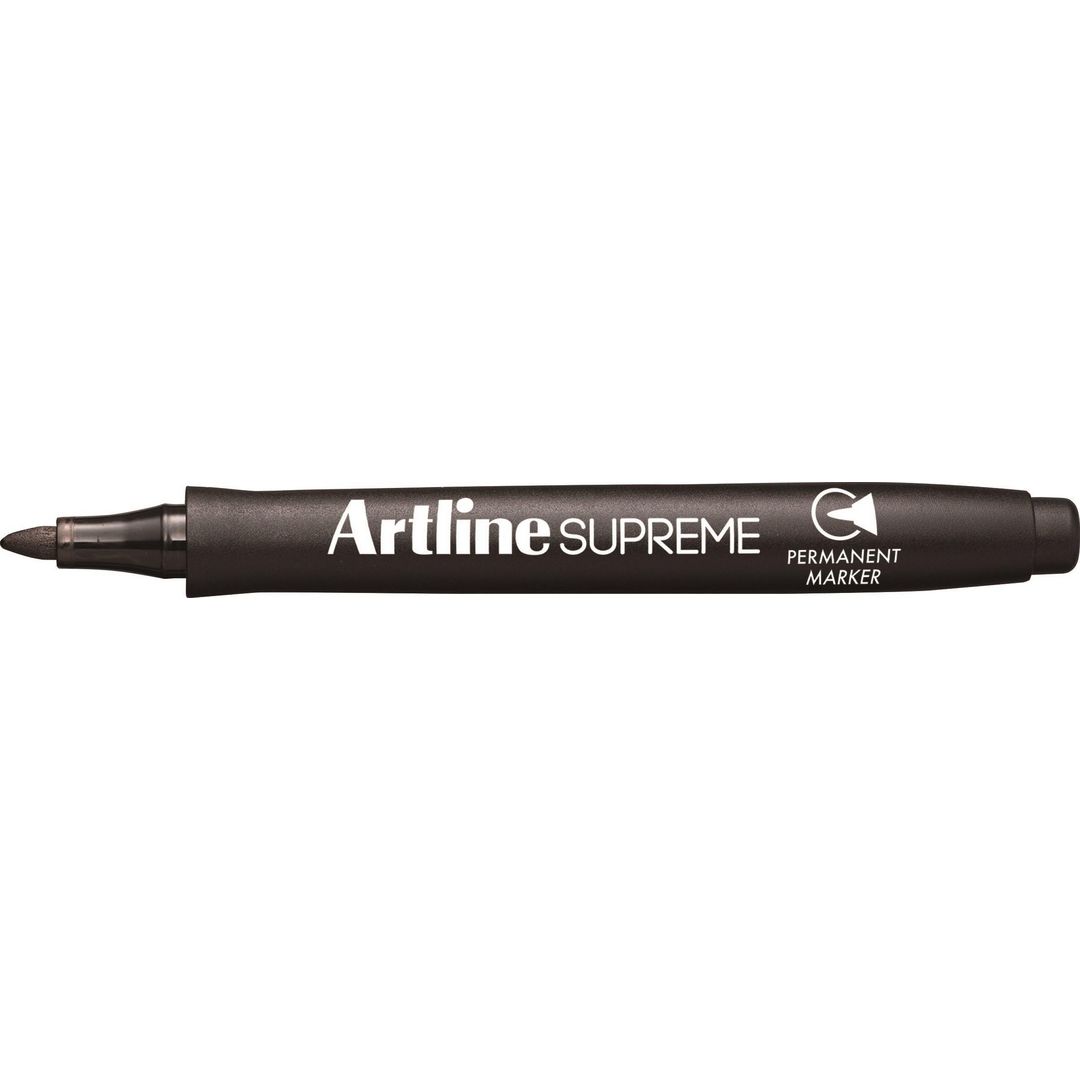 Märkpenna Artline Supreme rund 1mm svart (12 pack)