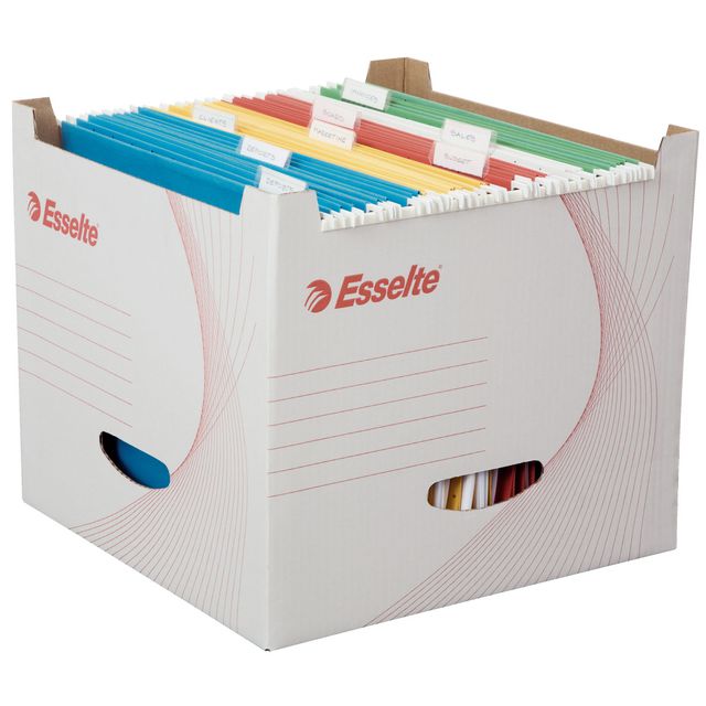 Arkivbox ESSELTE f hängmappar m. lock (5 pack)