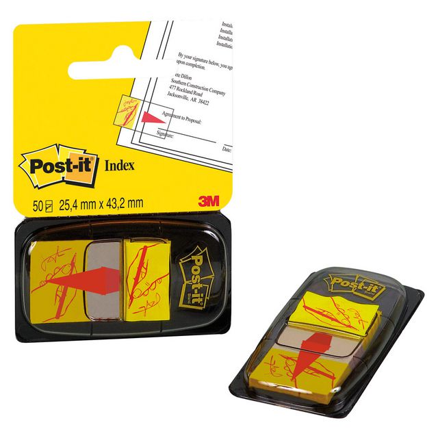 Index Post-It 25,4x43,2mm Skriv här50/fp