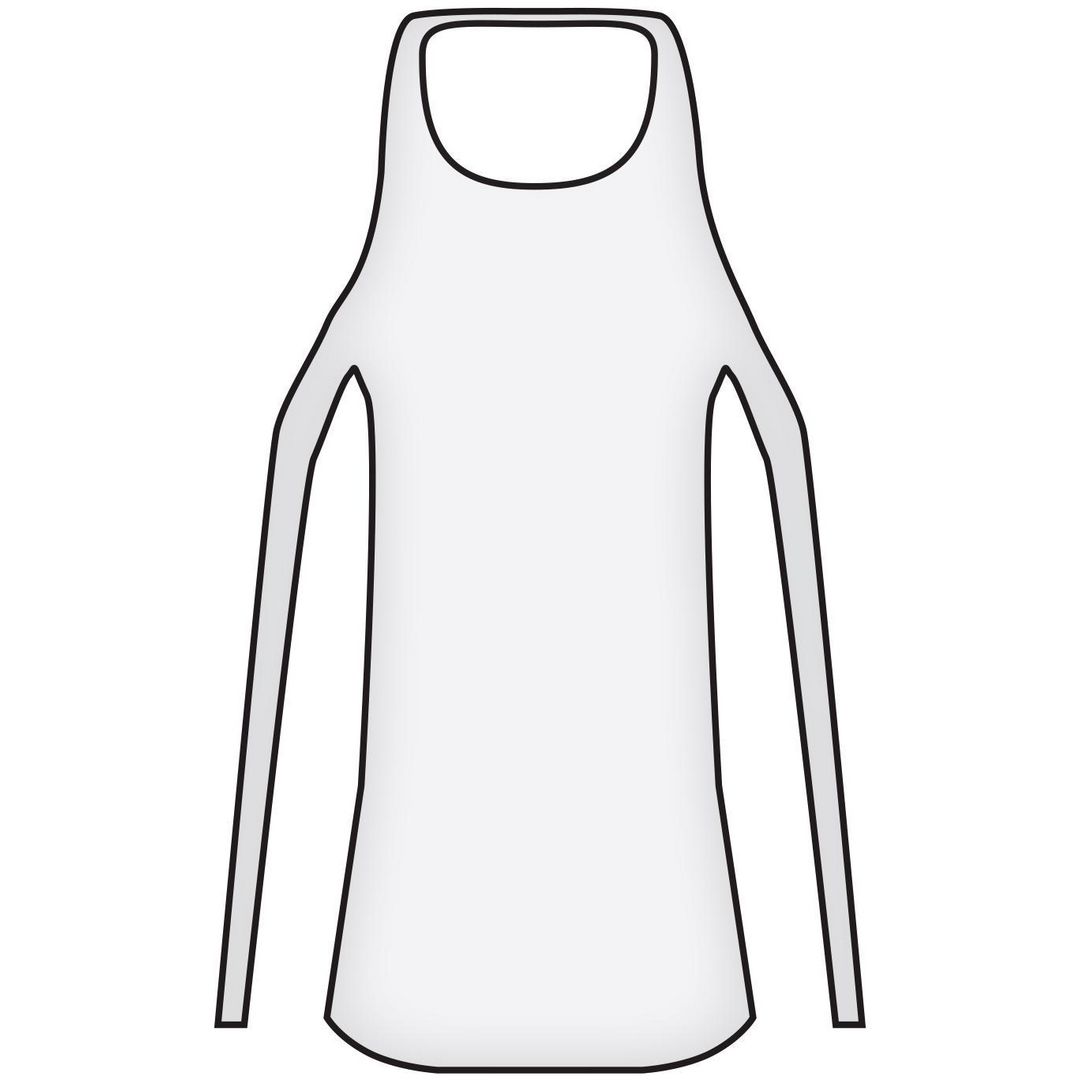 Förkläde 800x1250mm påse transp 100/fp