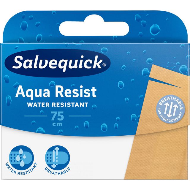 Plåster SALVEQUICK Aqua resist 75cm (12 pack)