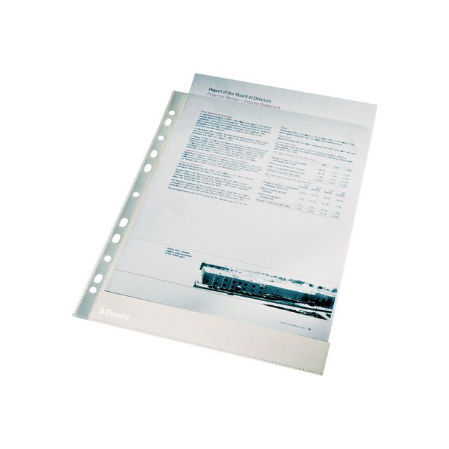 Plastficka ESSELTE A4 klar 0,11mm 100/fp