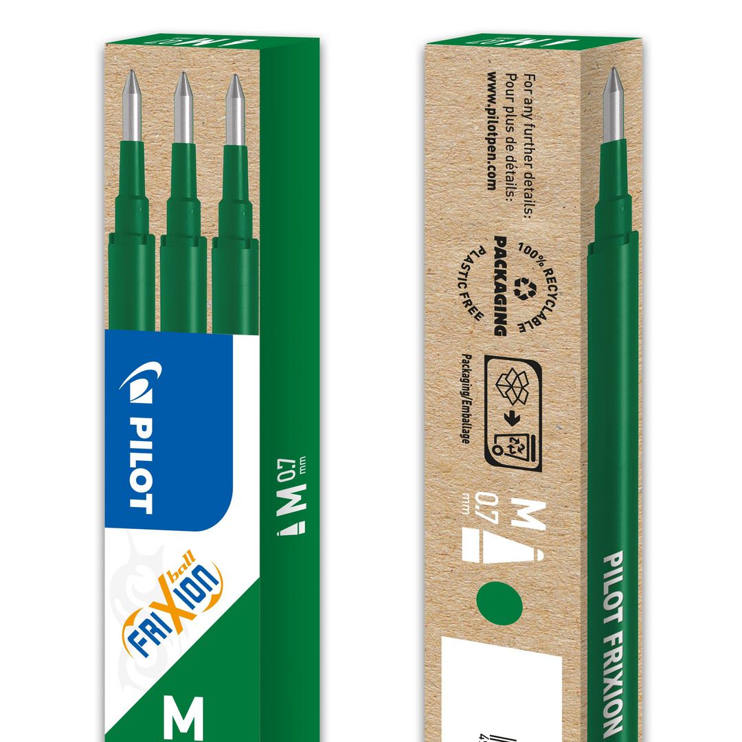 Refill PILOT Frixion 0,7mm grön 3/fp