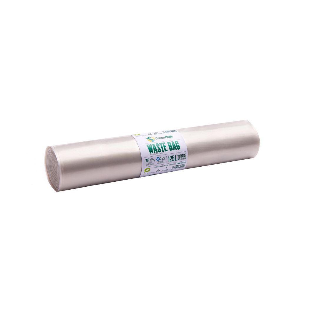 Plastsäck BIO 125L 45my transp 10/rl