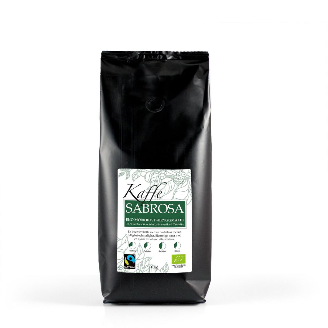 Kaffe SABROSA Eko Mörkrost 450g