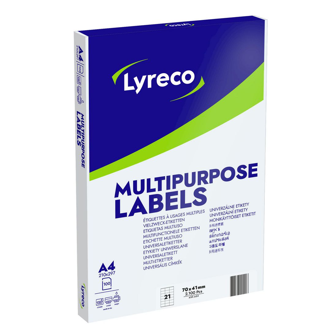 Etikett LYRECO 70x41mm 2100/fp