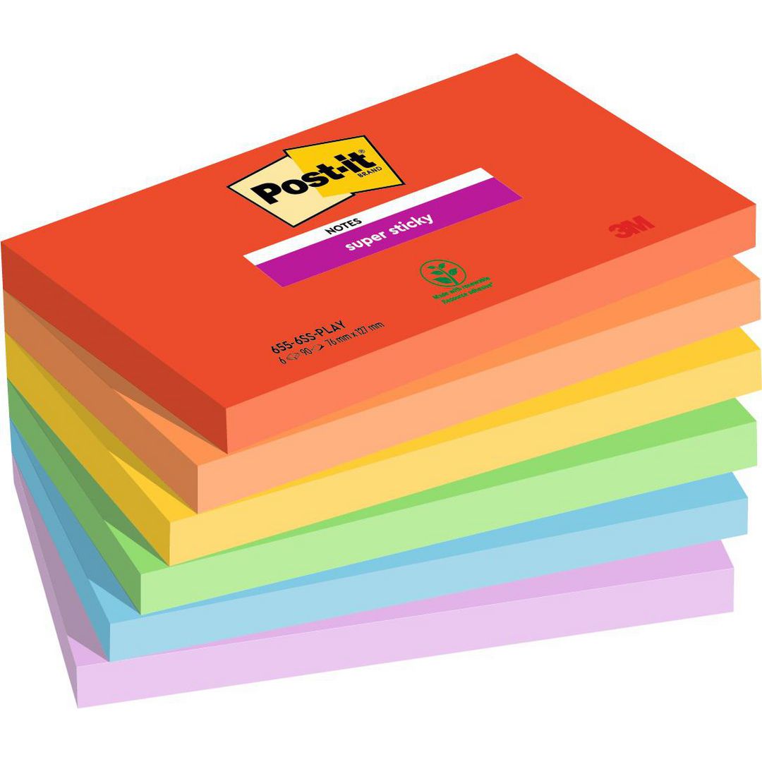 Notes Post-It SS Playful 76x127 6/fp