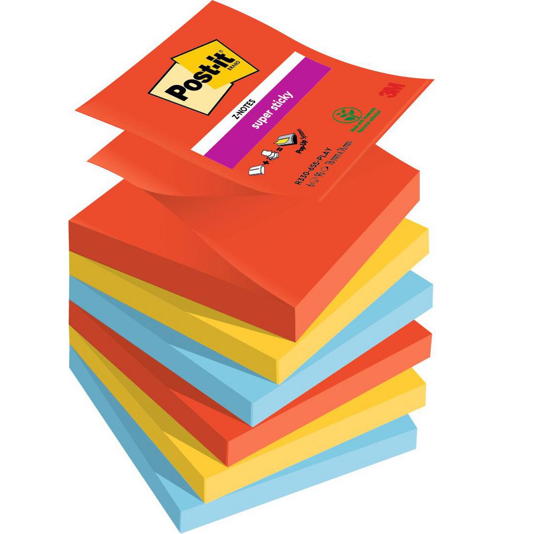 Notes Post-It SS Z-b Playful 76x76 6/fp