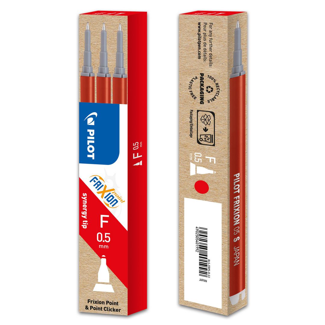 Refill PILOT Frixion Syner 0,5 röd 3/fp