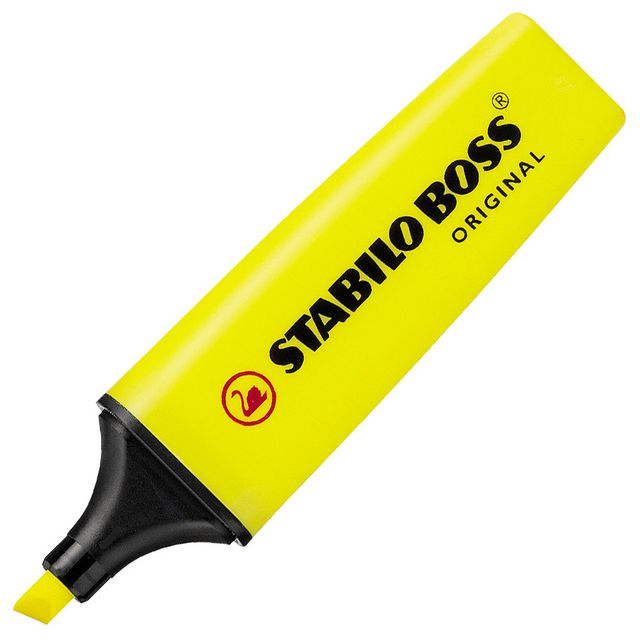 Överstrykningspenna Stabilo Boss Gul (10 pack)