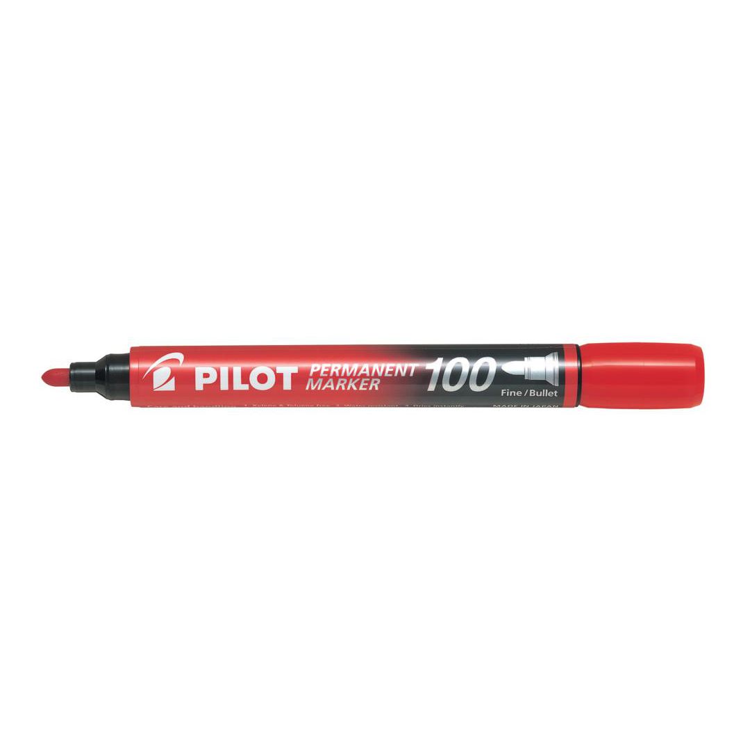 Märkpenna Pilot rund SCA 100 1mm röd (20 pack)