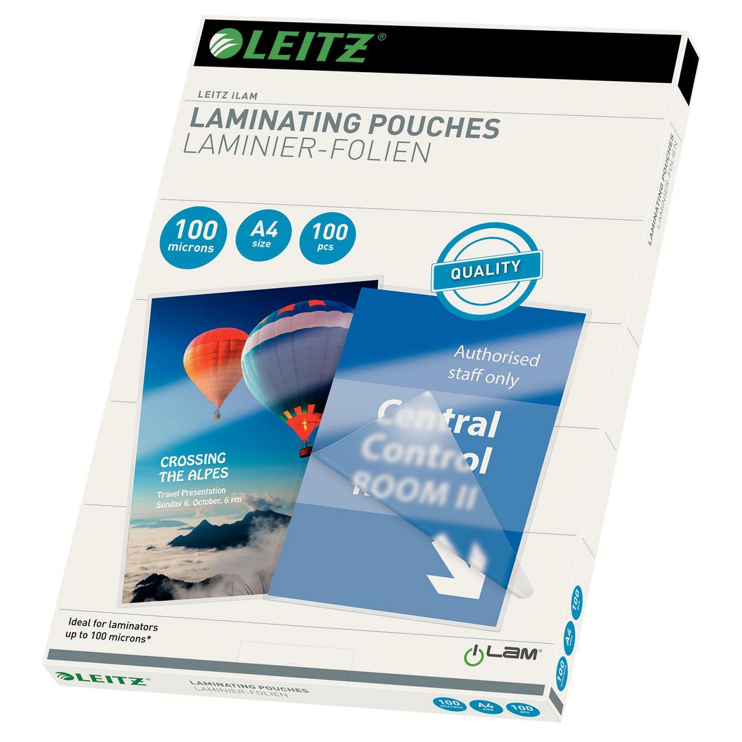 Laminat Leitz A4 100mic klar 100/fp