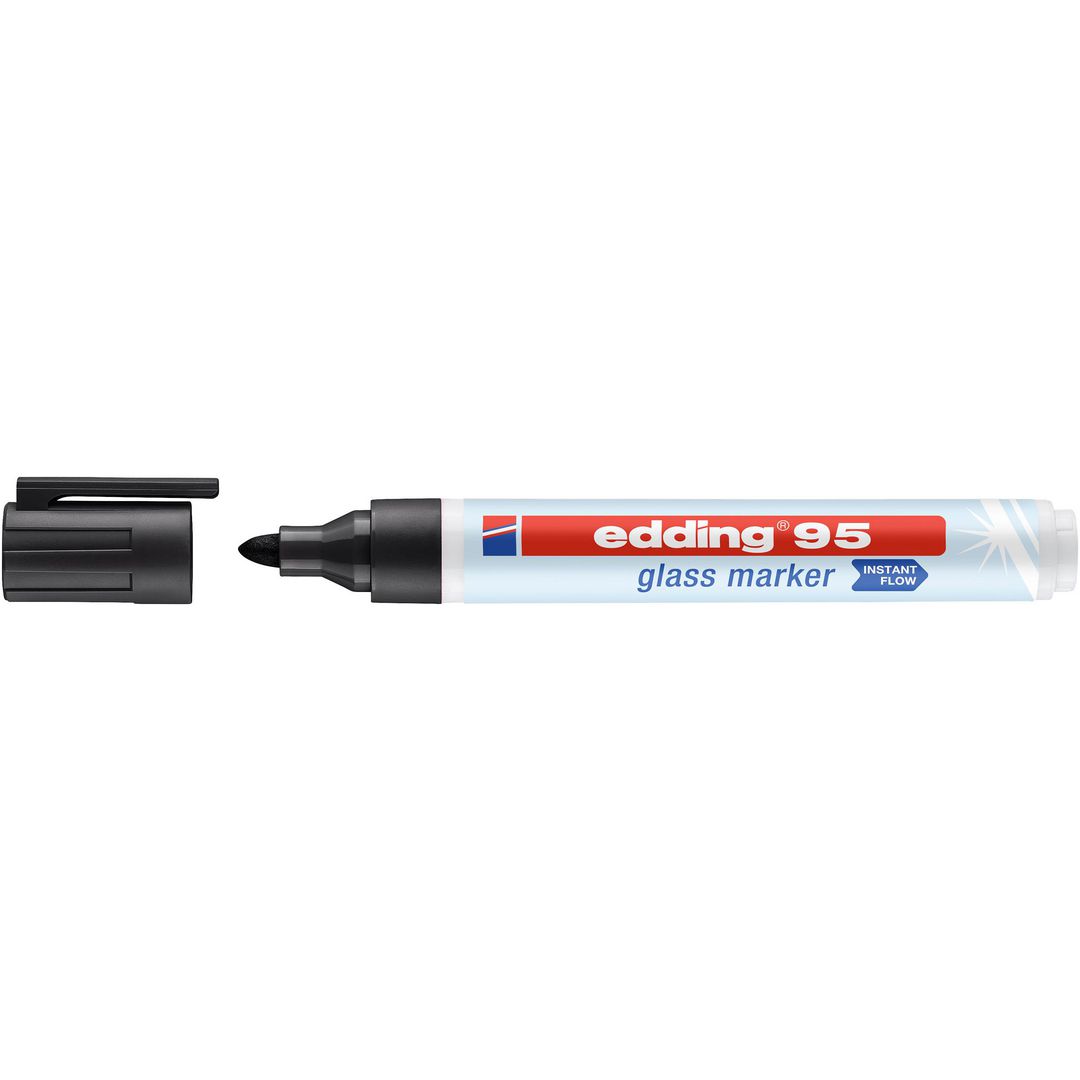 Märkpenna glastavla Edding 95 svart (10 pack)